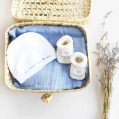 Bonnet naissance blanc 0 mois
