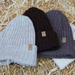 Bonnet tricoté côtelé ivanhoe en laine