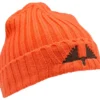 Bonnet ultra brodé laine acrylique orange néon taille unique