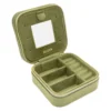 Boîte à bijoux velours vert olive