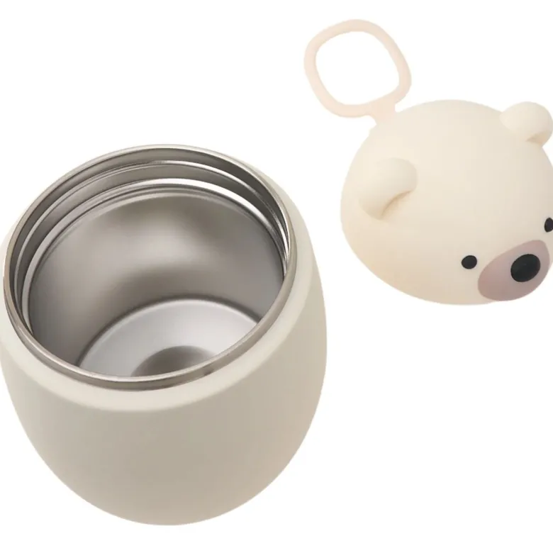 Boîte repas isotherme bestie ours blanc (600 ml)