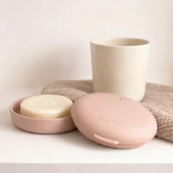 Boîte à savon de voyage ovale - blush