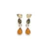 Boucle d'oreille argent ambre baltique