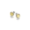 Boucle d'oreille argent ambre miel