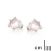 Boucle d'oreille argent quartz rose
