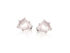 Boucle d'oreille argent quartz rose