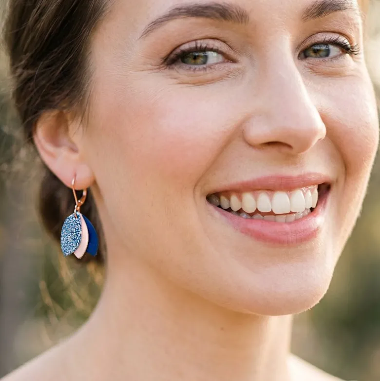 Boucle d'oreille bois chouchous sirène