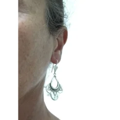 Boucle d'oreilles touareg fleur argent