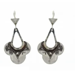 Boucle d'oreilles touareg fleur argent