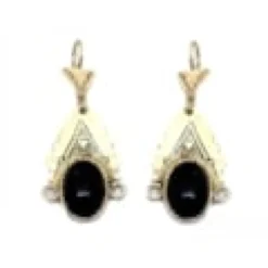 Boucles d'oreille déesse touareg noire