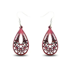 Boucles d'oreille en bois amarante