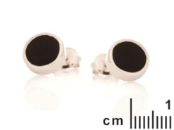 Boucles d'oreille ony noir argent