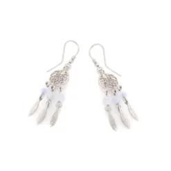Boucles d'oreilles agate argent