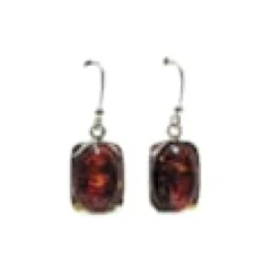 Boucles d'oreilles ambre argent
