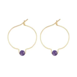 Boucles d'oreilles améthyste