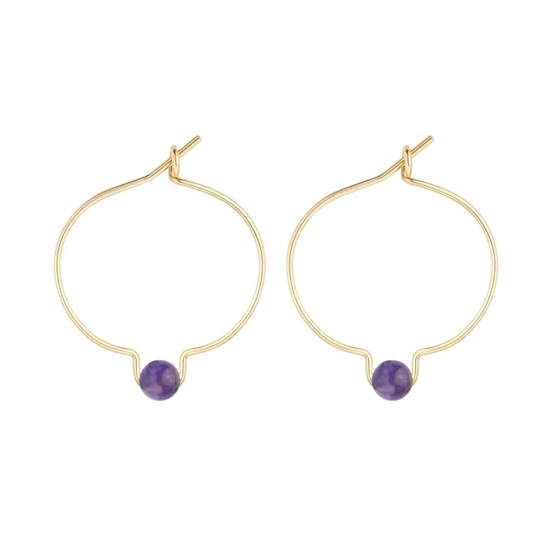 Boucles d'oreilles améthyste