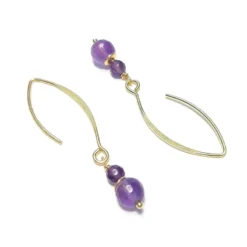Boucles d'oreilles améthyste argent 925