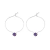 Boucles d'oreilles améthyste & argent