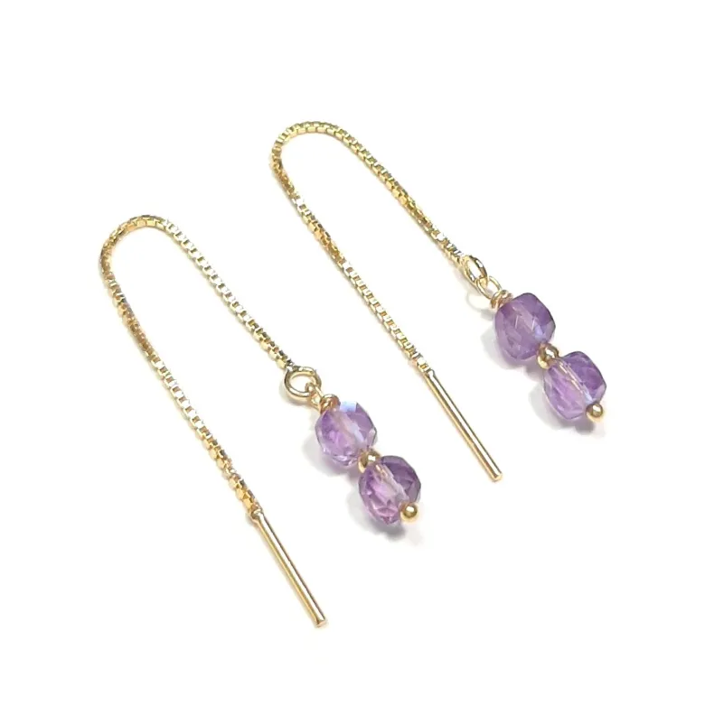 Boucles d'oreilles améthyste ilhéus