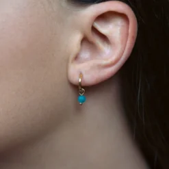 Boucles d'oreilles créoles apatite