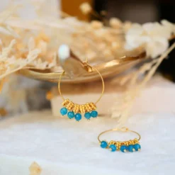Boucles d'oreilles drishti apatite