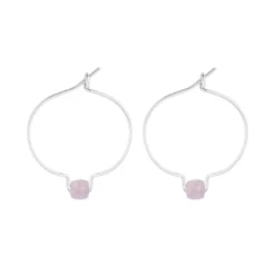 Boucles d'oreilles kunzite & argent