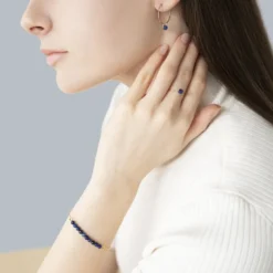 Boucles d'oreilles lapis lazuli & arg
