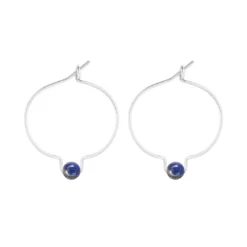 Boucles d'oreilles lapis lazuli & arg