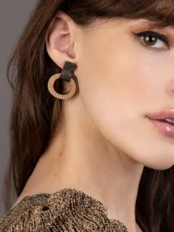 Boucles d'oreilles lollipops olive