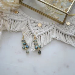 Boucles d'oreilles mayra labradorite