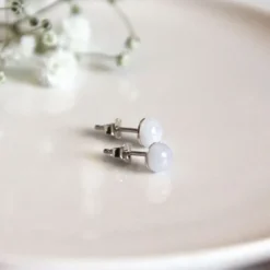 Boucles d'oreilles pierre de lune iris or