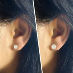 Boucles d'oreilles pierre de lune iris or