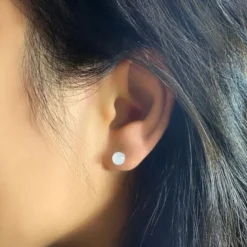 Boucles d'oreilles pierre de lune iris or