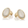 Boucles d'oreilles pierre de lune gris