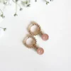 Boucles d'oreilles pierre de soleil ariane or
