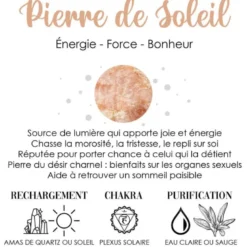 Boucles d'oreilles pierre de soleil ariane or