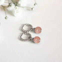 Boucles d'oreilles pierre de soleil ariane or