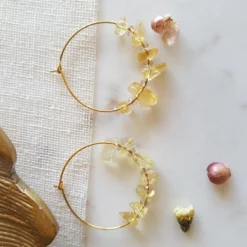 Boucles d'oreilles prisca citrine