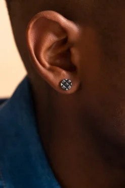 Boucles d'oreilles puces rohan en acier 316l