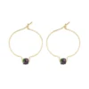 Boucles d'oreilles rubis zoïsite & or