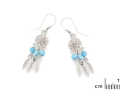 Boucles d'oreilles turquoise argent