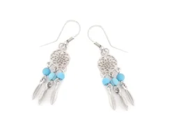 Boucles d'oreilles turquoise argent