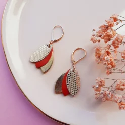 Boucles en cuir les chouchous rouge