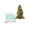 Bouddha dhyana mudra laiton doré mat
