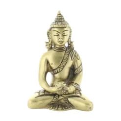 Bouddha dhyana mudra laiton doré mat