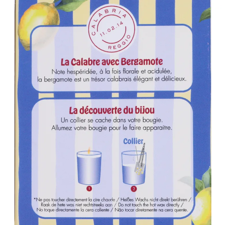 Bougie bijou artisanale senteur bergamote Geodosis 180 g
