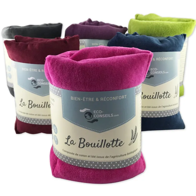 Bouillotte agriculture bio bleu foncé