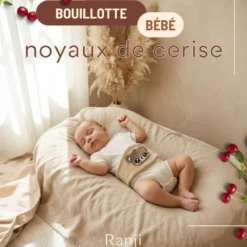 Bouillotte bébé noyaux de cerise ourson