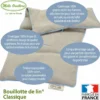 Bouillotte de lin naturel - 20 x 40 cm