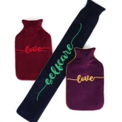 Bouillotte à eau longue velours recyclé